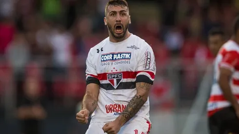 Pratto grita un gol con la camiseta de Sao Paulo, donde juega hace un año.
