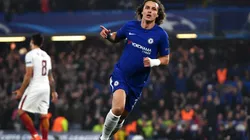 David Luiz celebra un tanto ante Roma.