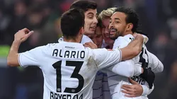 Bayer Leverkusen celebra uno de los tantos ante Hannover