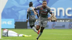 Preciado celebra uno de los goles del triunfo de Emelec