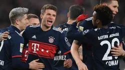 Los jugadores del Bayern Munich celebran el triunfo.