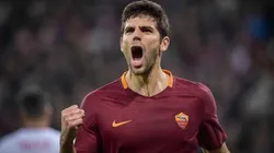 Fazio celebra la conquista de la victoria de Roma.