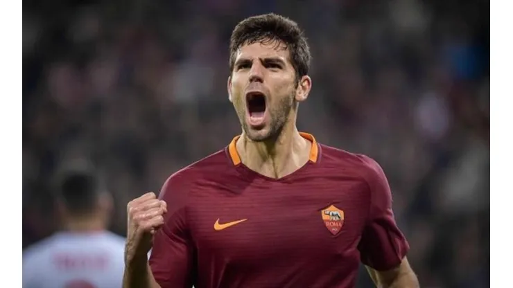 Fazio celebra la conquista de la victoria de Roma.