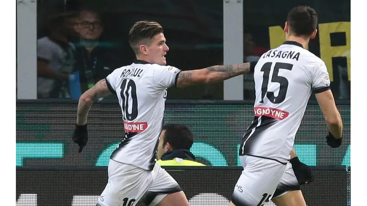 Rodrigo De Paul gritando en el estadio de Inter