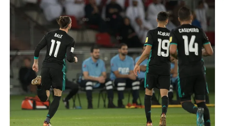 Gareth Bale festeja su gol.