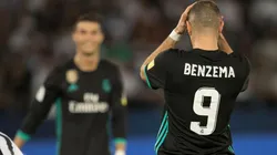 Benzema no lo puede creer. El VAR pasó a perjudicarlos.