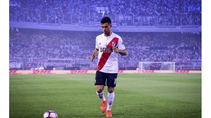 El Pity Martínez en el Monumental, donde juega hace casi cuatro años.