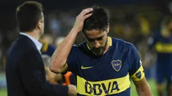 Pablo Pérez con la camiseta del Xeneize.