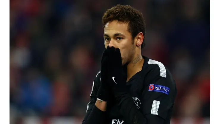 Neymar en Munich, en el duelo entre Bayern y PSG.