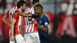 Wilmar Barrios celebra su tanto ante Estudiantes.