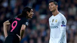 Cavani y Cristiano, frente a frente.