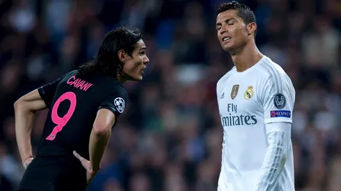Cavani y Cristiano, frente a frente.