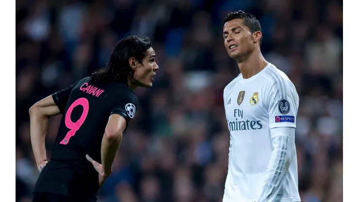 Cavani y Cristiano, frente a frente.