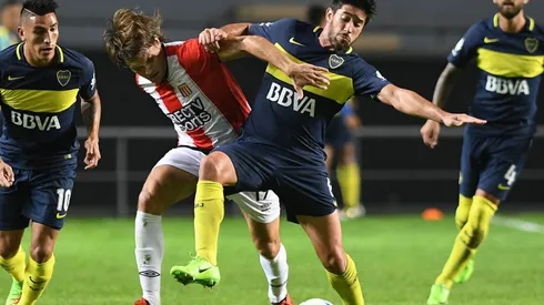 EL ÚLTIMO REGISTRO. En La Plata, el Pincha y el Xeneize empataron 0-0 por la Fecha 23 del pasado campeonato.