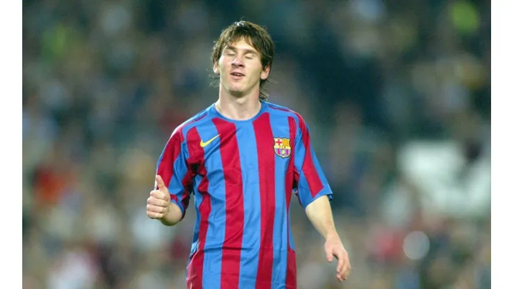 Lionel Messi en sus inicios en Barcelona.