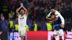 Celebración de los jugadores del Sevilla.