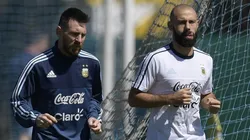 COMPAÑEROS. Messi y Mascherano comparten club y selección desde 2010.