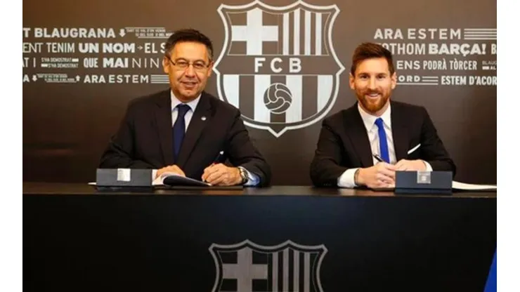 Lionel Messi firmó un nuevo supercontraro con el Barcelona FC hasta 2021