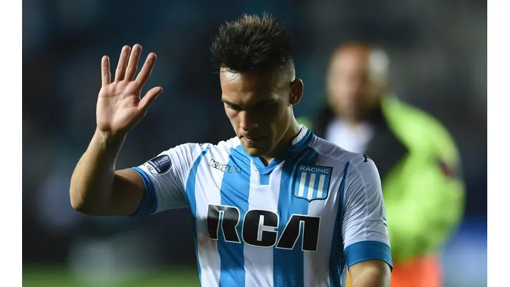 Lautaro Martínez empezó a despedirse de Racing