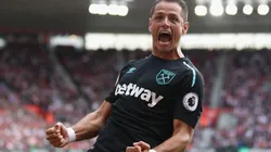 Javier Hernández regresó a los entrenamientos de los Hammers.