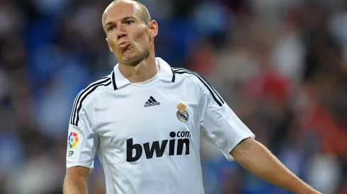 Arjen Robben jugando en Real Madrid.
