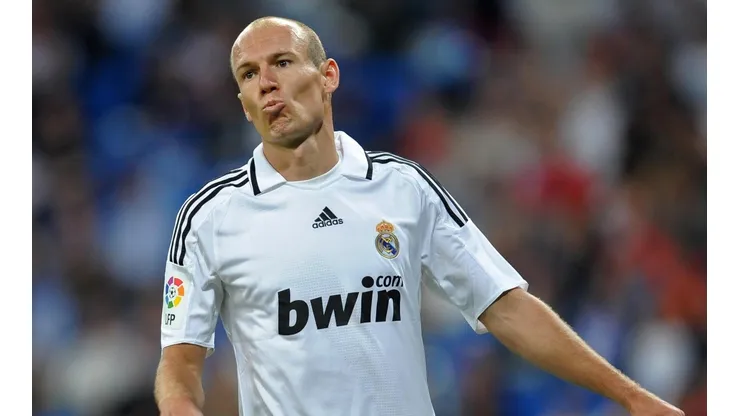Arjen Robben jugando en Real Madrid.