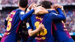 Barcelona festeja gol ante Celta de Vigo