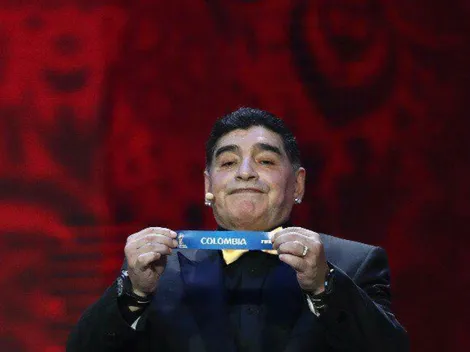 En redes se burlan de la cara de Maradona al sacar balota de Colombia