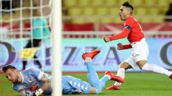 Falcao celebra su conquista ante Angers.