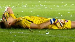 Gonzalo Rehak, de Independiente, en duelo ante Racing