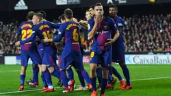 Festejo de Jordi Alba en Barcelona ante Valencia