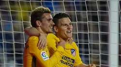 LOS GOLEADORES. Griezmann sonríe junto a Gameiro.