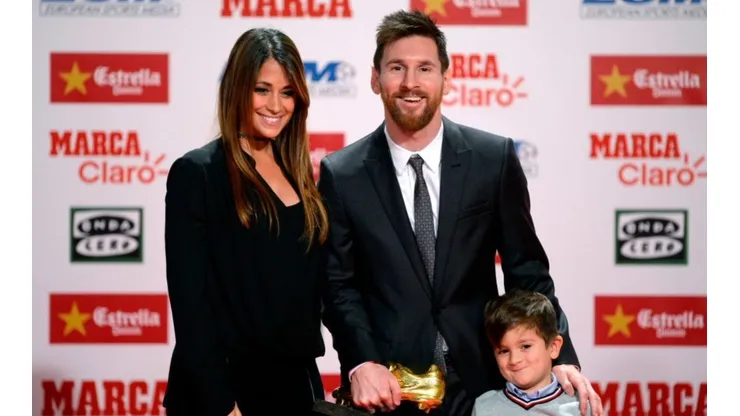 Antonella Roccuzzo y Thiago Messi la rompieron en la bota de oro