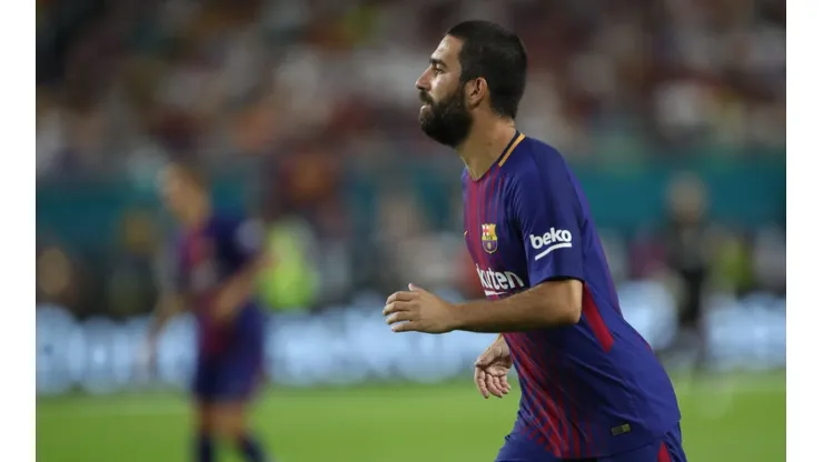 Arda Turan en un partido de Barcelona.