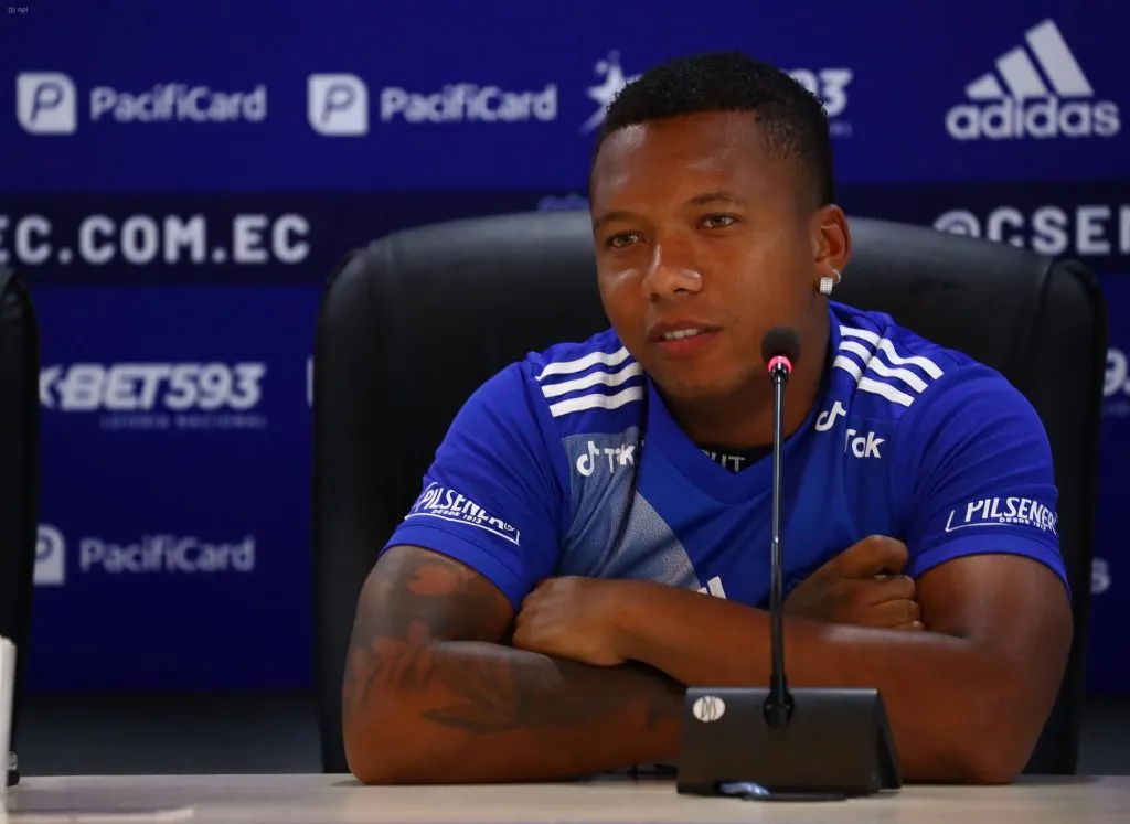 Emelec presentó a Jhon Jairo Sánchez a comienzos de 2023. (Foto: Imago)
