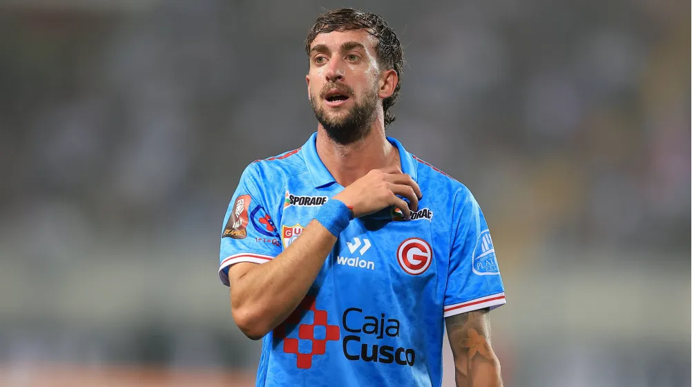 Gaspar Gentile jugando en Deportivo Garcilaso. (Foto: Twitter).