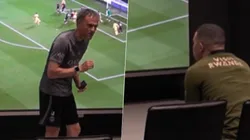 Movistar reveló la intensa charla de Luis Enrique con Kylian Mbappé en la previa del Barcelona vs. PSG por Champions League.