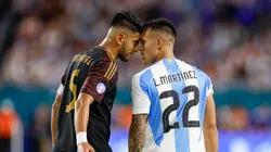 Carlos Zambrano y Lautaro Martínez en la Copa América 2024.