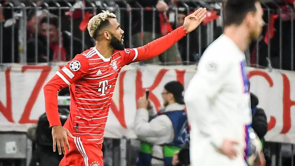 Choupo Moting celebra el primer gol del Bayern en la última noche de Champions de Messi: IMAGO