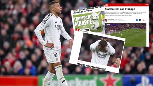 La prensa francesa y española responsabilizaron a Kylian Mbappé de la derrota del Real Madrid ante el Liverpool.