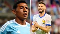 Maxloren Castro y Olivier Giroud.