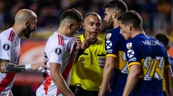 Rafael Santos Borré, en el Superclásico por Copa Libertadores con River Plate.
