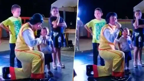 Video viral: este niño diabólico hizo enojar a su papá con la respuesta que le dio a un payaso