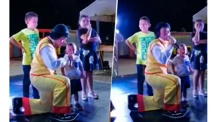 Video viral: este niño diabólico hizo enojar a su papá con la respuesta que le dio a un payaso