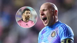 Lionel Messi y Brad Guzan.