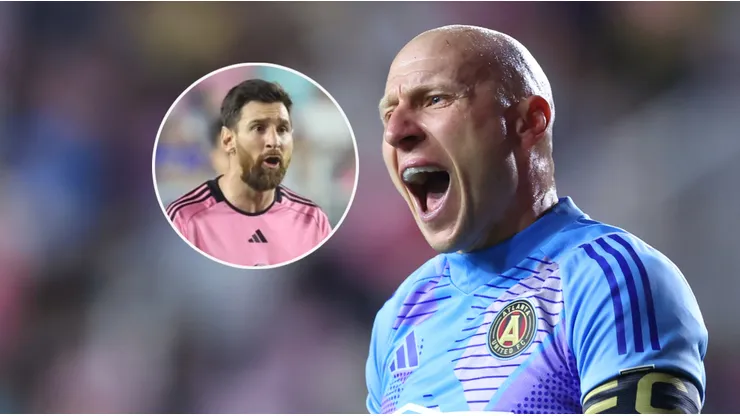 Lionel Messi y Brad Guzan.