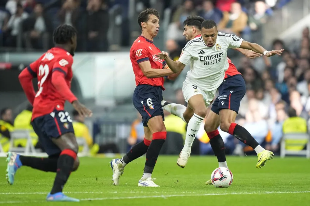 Kylian Mbappé en el partido con Mallorca.