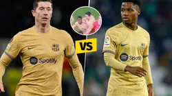 Lewandowski contra Ansu Fati tras la eliminación de Barcelona