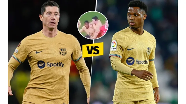 Lewandowski contra Ansu Fati tras la eliminación de Barcelona
