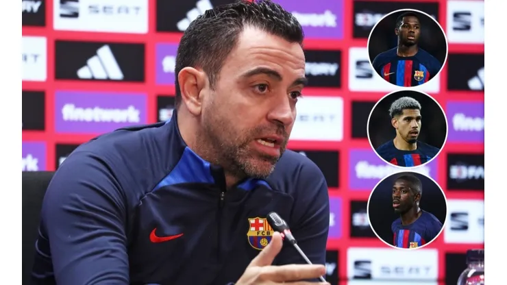 Xavi habló sobre los estados de Ansu Fati, Araújo y Dembélé.